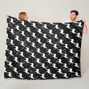 Baby Swaddle Black White Llama Arrow Pattern Fleece Blanket