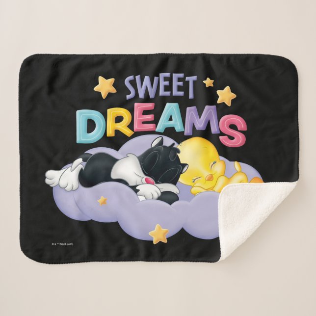 Baby SYLVESTER™ and TWEETY™ | Sweet Dreams Sherpa Blanket (Front (Horizontal))
