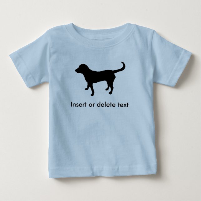 Baby t-shirt black lab silhouette (Front)