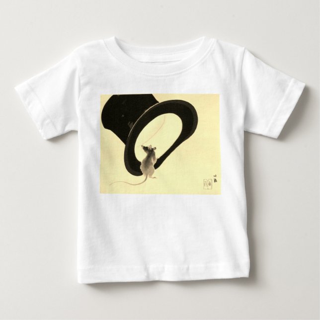 BABY T-SHIRT MOUSE WITH TOP HAT (Front)