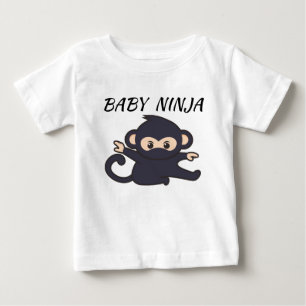 baby t-shirt with a ninja pic and baby ninja text.