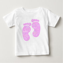 Baby T-shirt with a Word Cloud