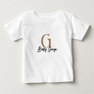 Baby T-Shirt with custom Monogram Name – Minimal 