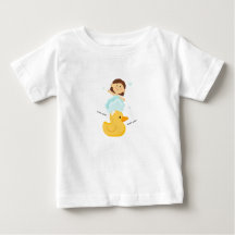 Baby T-Shirt with duck and girl