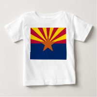 Baby T-Shirt with Flag of Arizona, U.S.A.