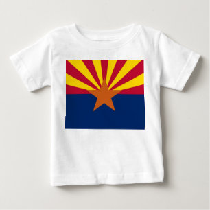 Baby T-Shirt with Flag of Arizona, U.S.A.