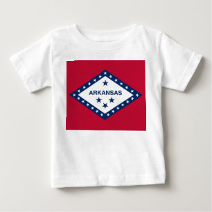Baby T-Shirt with Flag of Arkansas