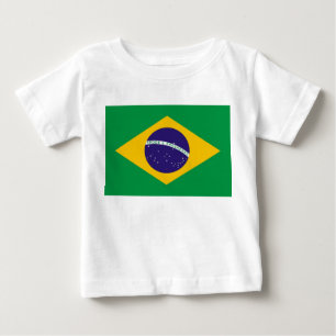 Baby T-Shirt with Flag of Brazil