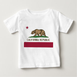 Baby T-Shirt with Flag of California,U.S.A.