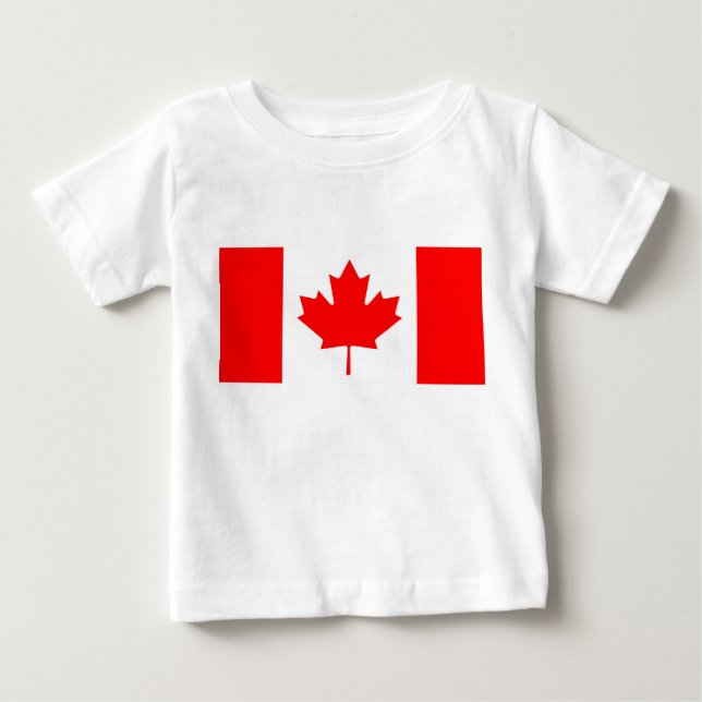 Baby T-Shirt with Flag of Canada (Front)