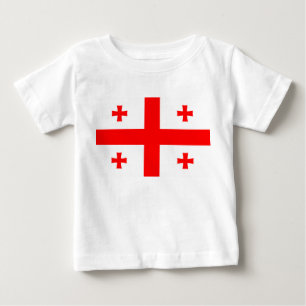 Baby T-Shirt with Flag of Georgia