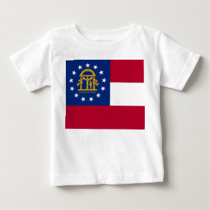 Baby T Shirt with Flag of Georgia, U.S.A.