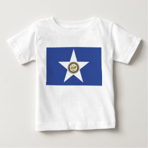Baby T-Shirt with Flag of Houston, U.S.A.
