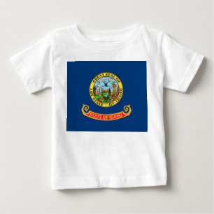 Baby T Shirt with Flag of Idaho