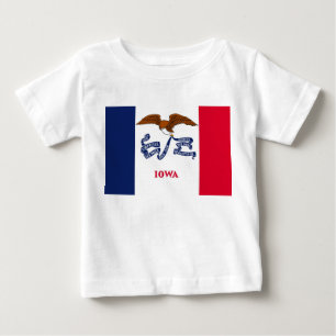Baby T Shirt with flag of Iowa