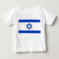 Baby T-Shirt with Flag of Israel