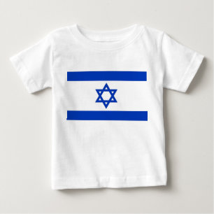 Baby T-Shirt with Flag of Israel