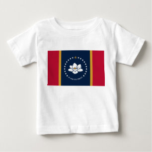 Baby T-Shirt with Flag of Mississippi