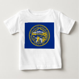Baby T Shirt with Flag of Nebraska