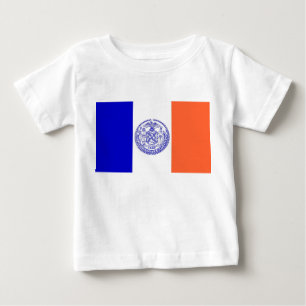 Baby T Shirt with Flag of New York, U.S.A.