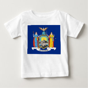 Baby T Shirt with Flag of New York, U.S.A.