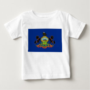Baby T shirt with Flag of Pennsylvania