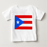 Baby T Shirt with Flag of Puerto Rico, U.S.A.