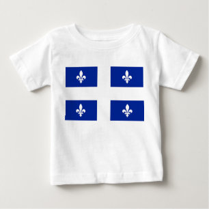 Baby T-Shirt with Flag of Quebec