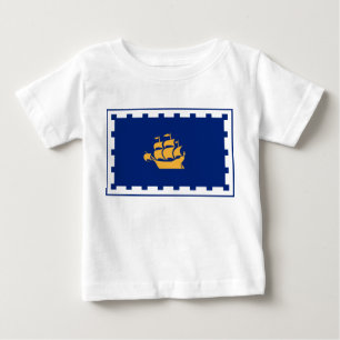 Baby T-Shirt with Flag of Quebec City