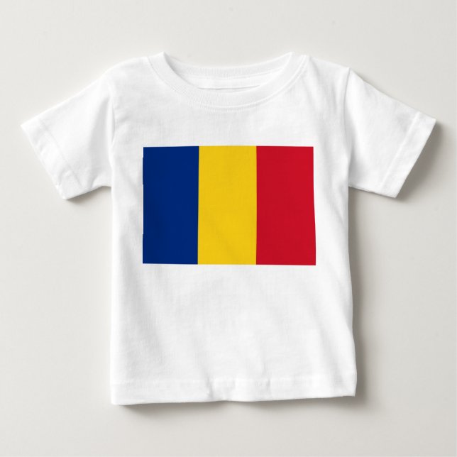 Baby T-Shirt with Flag of Romania (Front)
