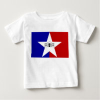 Baby T-Shirt with Flag of San Antonio, U.S.A.