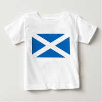 Baby T-Shirt with Flag of Scotland