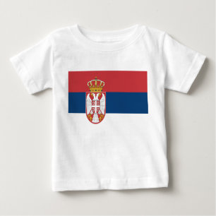 Baby T-Shirt with Flag of Serbia
