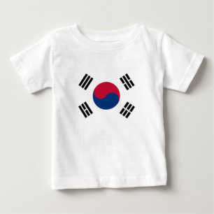 Baby T-Shirt with Flag of South Korea