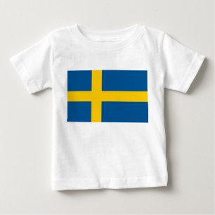 Baby T-Shirt with Flag of Sweden
