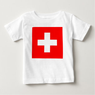 Baby T-Shirt with Flag of Switzerland