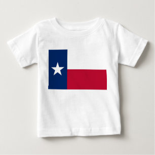 Baby T Shirt with Flag of Texas, U.S.A.