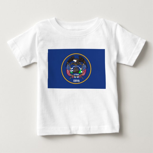 Baby T Shirt with Flag of Utah (Front)