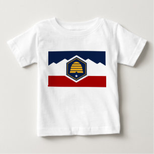Baby T-Shirt with Flag of Utah, USA