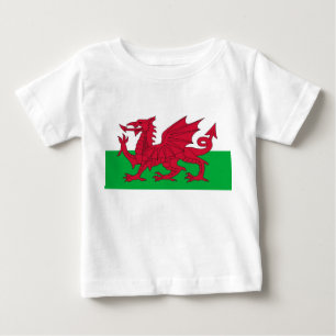 Baby T-Shirt with Flag of Wales