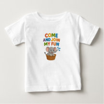 Baby T-shirt with funny Elephant