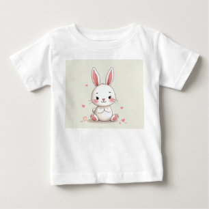 baby t-shirt with rabbit illustration
