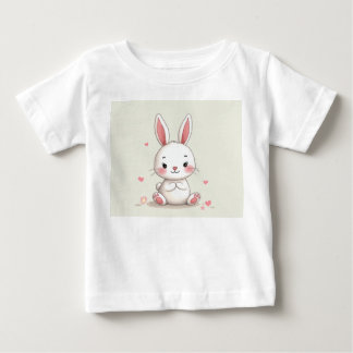 baby t-shirt with rabbit illustration