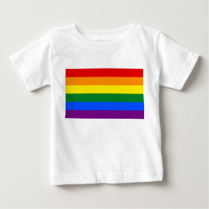 Baby T-Shirt with Rainbow Flag