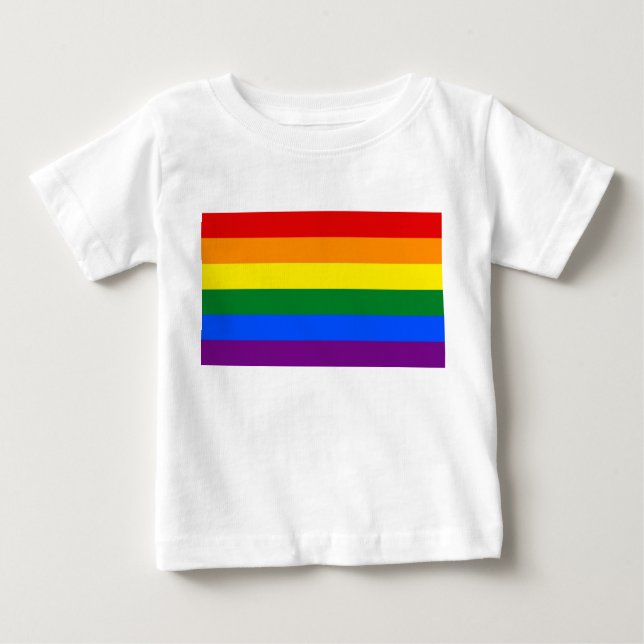 Baby T-Shirt with Rainbow Flag (Front)