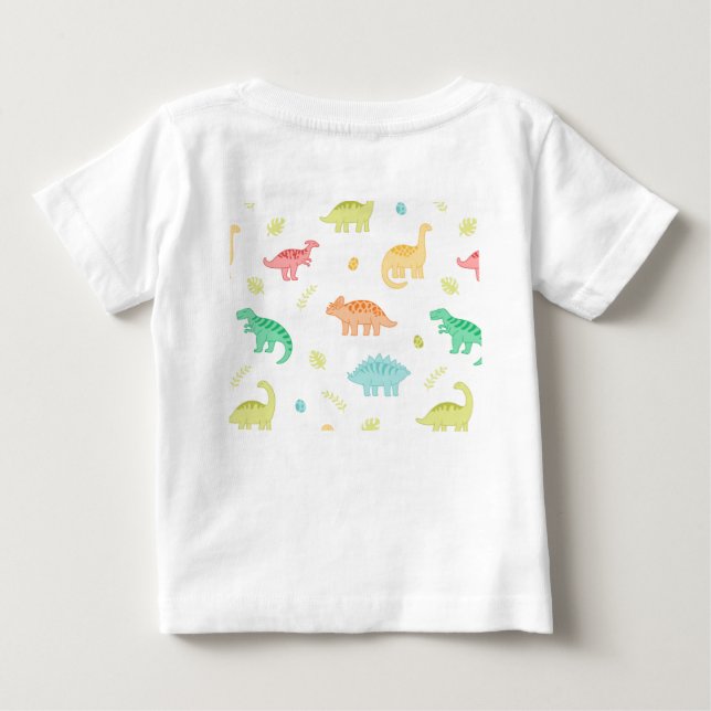 Baby t-shirts with dinosaur themes (Back)