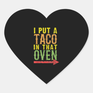 Baby Taco In Oven Pregnancy Cinco De Mayo Baby Heart Sticker