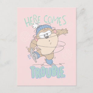 Baby TAZ™ Winter Ice Skating Postcard