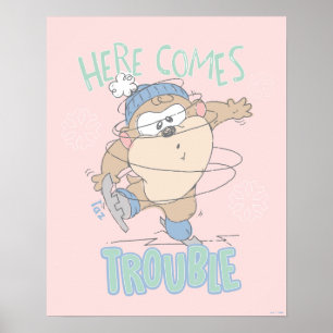 Baby TAZ™ Winter Ice Skating Poster