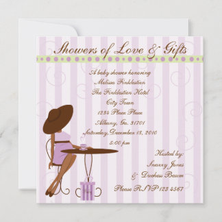 Baby Tea in Purple Invitation